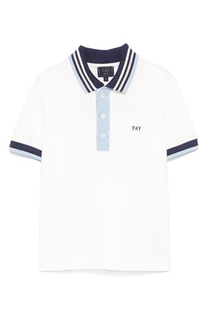 Logo,Embroidered Polo Shirt FAY KIDS | FW8P61Z0022178BL